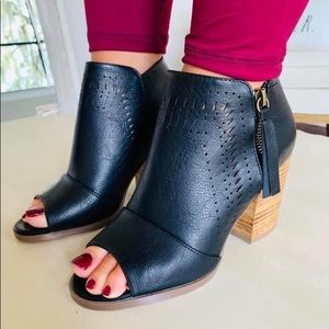 CCOCCHI Inc. Black Peep Toe Booties